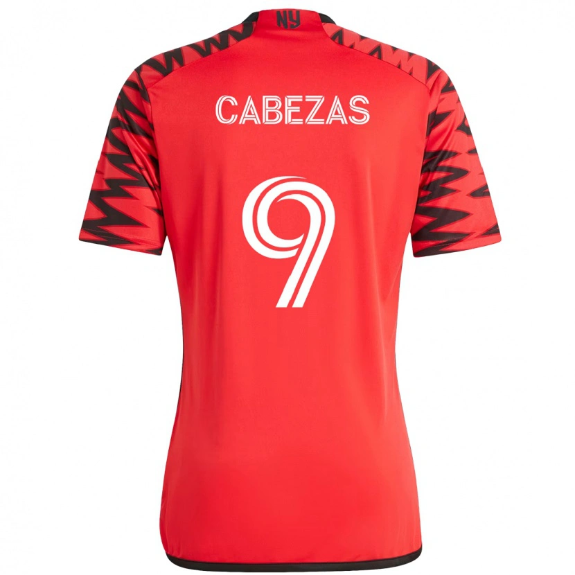 Danxen Kid Jorge Cabezas #9 Red Black Home Jersey 2025/26 T-Shirt