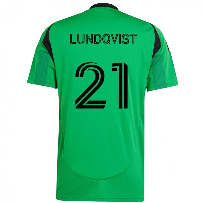 Danxen Kid Adam Lundqvist #21 Green Black Home Jersey 2025/26 T-Shirt