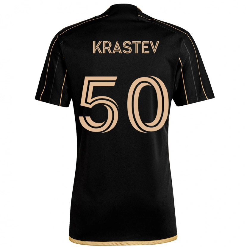 Danxen Kid Filip Krastev #50 Black Brown Home Jersey 2025/26 T-Shirt
