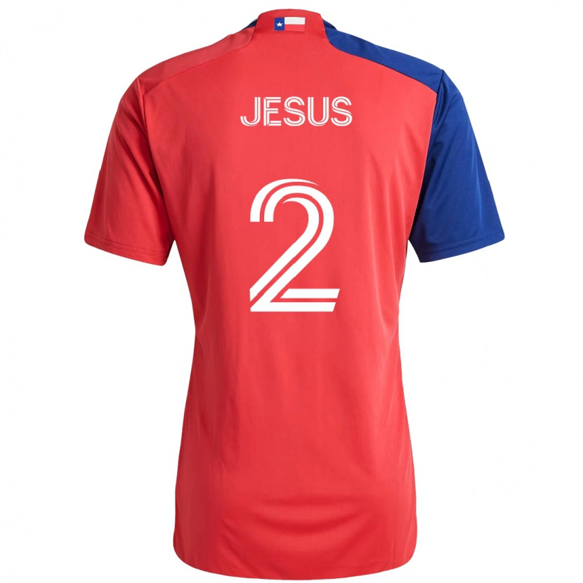 Danxen Kid Geovane Jesus #2 Red Navy Blue Home Jersey 2025/26 T-Shirt