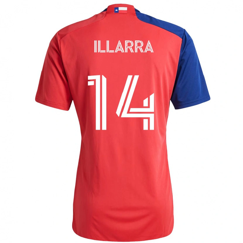 Danxen Kid Asier Illarramendi #14 Red Navy Blue Home Jersey 2025/26 T-Shirt