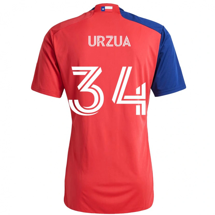 Danxen Kid Alejandro Urzua #34 Red Navy Blue Home Jersey 2025/26 T-Shirt