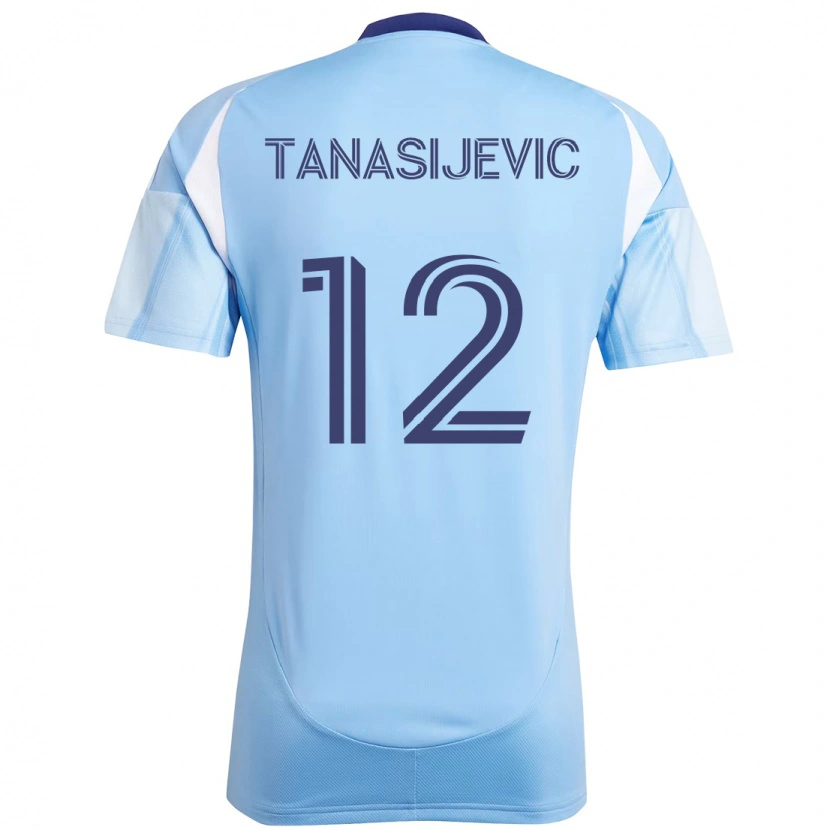 Danxen Kid Strahinja Tanasijević #12 Light Blue Home Jersey 2025/26 T-Shirt