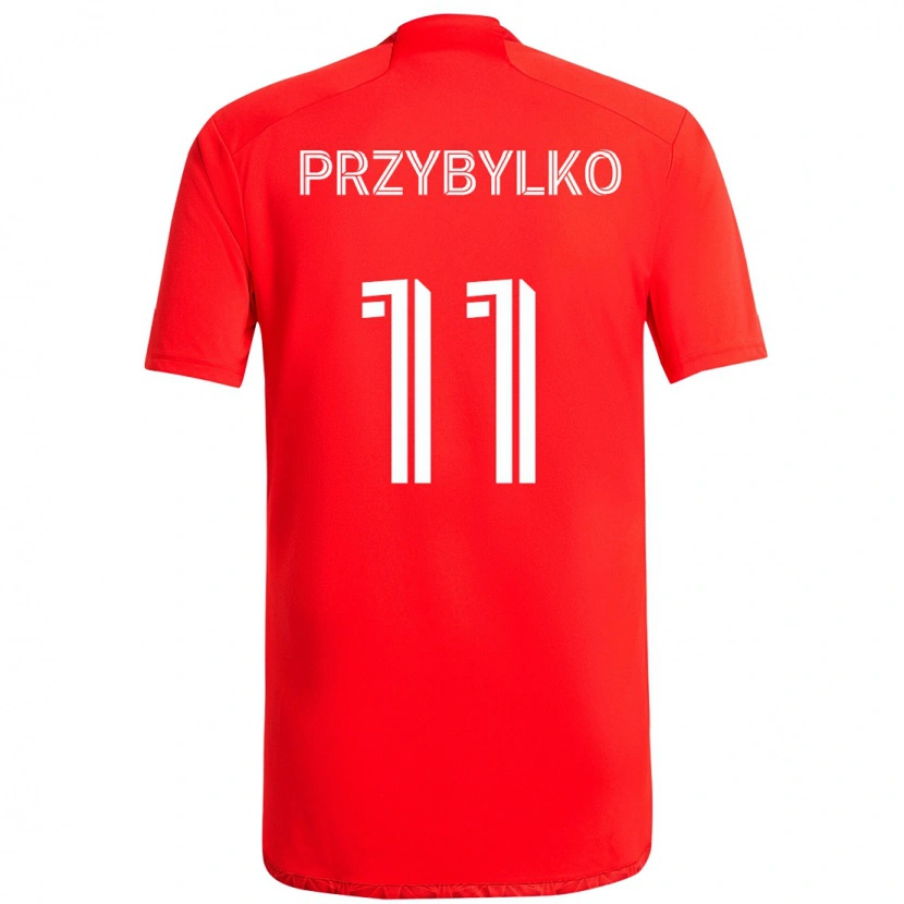 Danxen Kid Kacper Przybylko #11 Red White Home Jersey 2025/26 T-Shirt