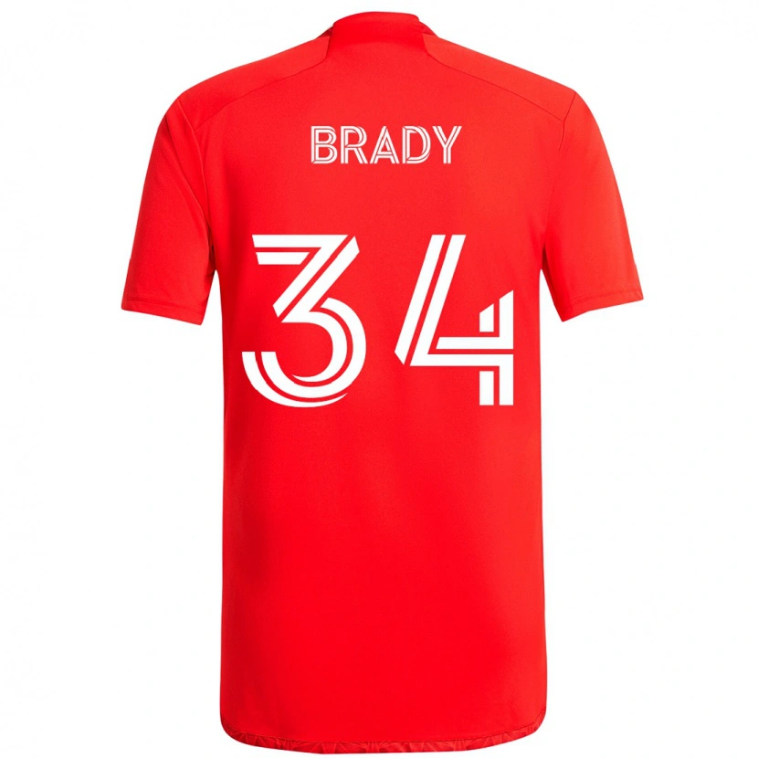 Danxen Kid Chris Brady #34 Red White Home Jersey 2025/26 T-Shirt