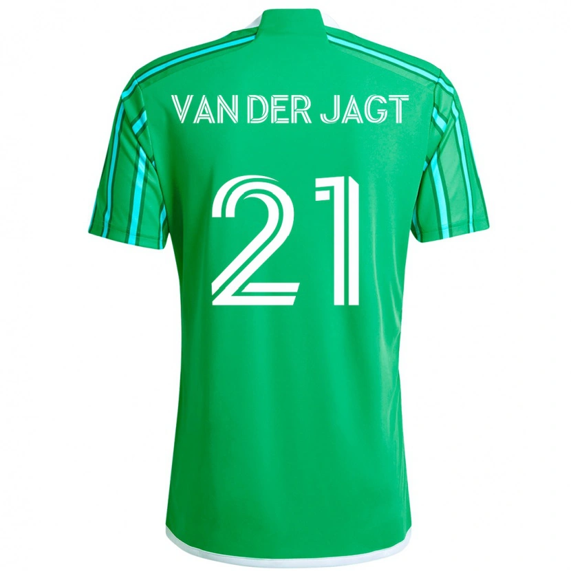 Danxen Kid Olivia Van Der Jagt #21 Green White Home Jersey 2025/26 T-Shirt