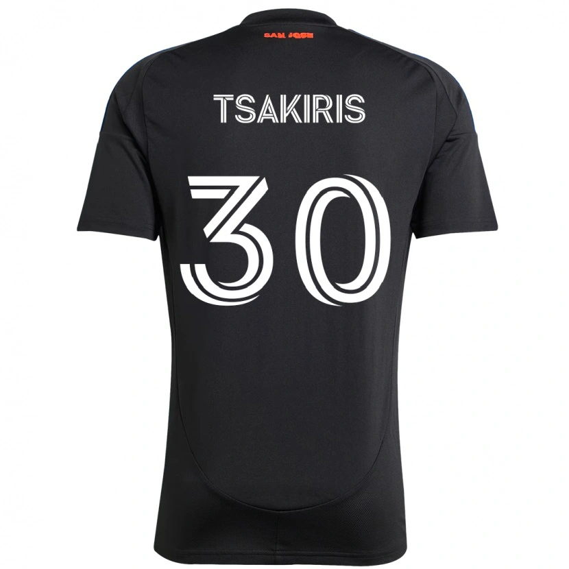 Danxen Kid Niko Tsakiris #30 Black Dark Blue Home Jersey 2025/26 T-Shirt