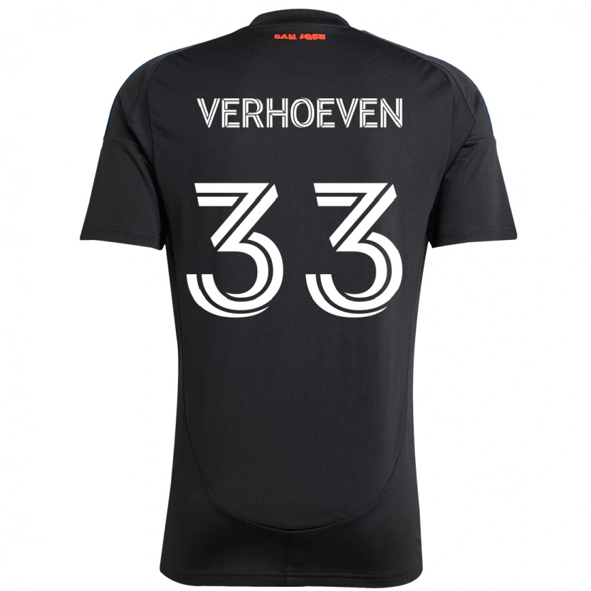 Danxen Kid Oscar Verhoeven #33 Black Dark Blue Home Jersey 2025/26 T-Shirt