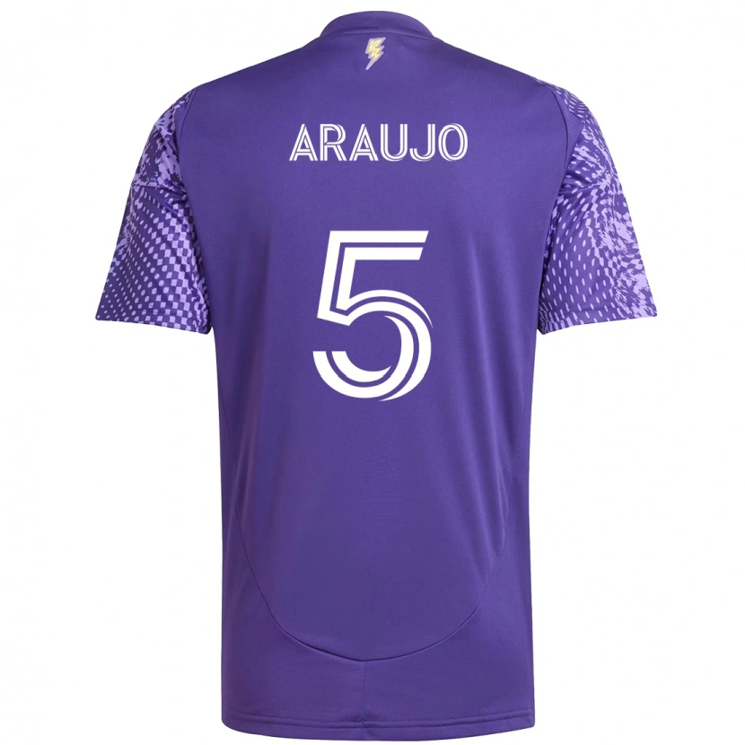 Danxen Kid César Araújo #5 Purple White Home Jersey 2025/26 T-Shirt