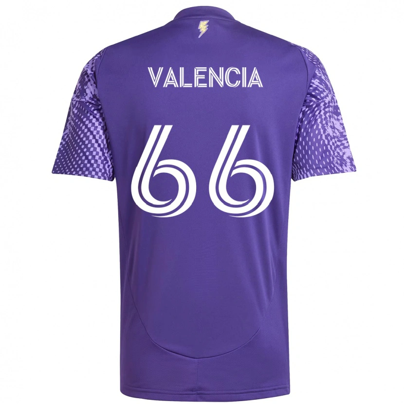 Danxen Kid Yeiler Valencia #66 Purple White Home Jersey 2025/26 T-Shirt