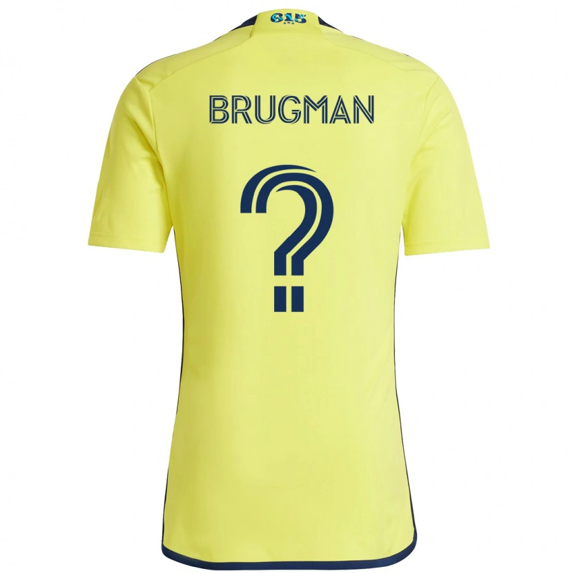 Danxen Kid Gastón Brugman #0 Yellow Navy Blue Home Jersey 2025/26 T-Shirt
