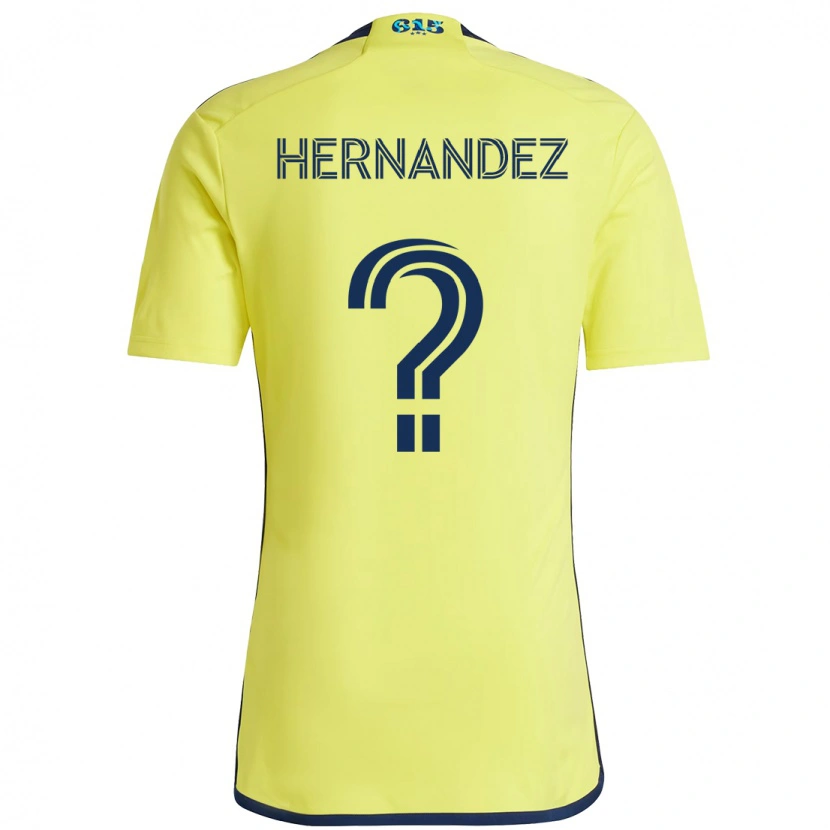 Danxen Kid Jonathan Hernández #0 Yellow Navy Blue Home Jersey 2025/26 T-Shirt