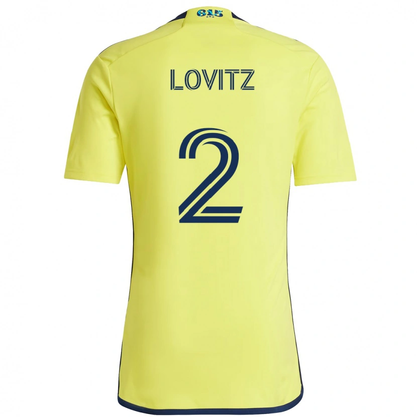 Danxen Kid Daniel Lovitz #2 Yellow Navy Blue Home Jersey 2025/26 T-Shirt