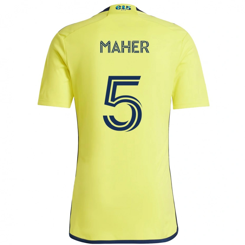Danxen Kid Jack Maher #5 Yellow Navy Blue Home Jersey 2025/26 T-Shirt