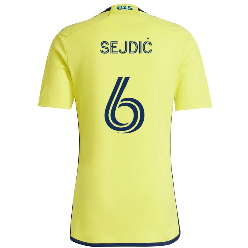 Danxen Kid Amar Sejdić #6 Yellow Navy Blue Home Jersey 2025/26 T-Shirt