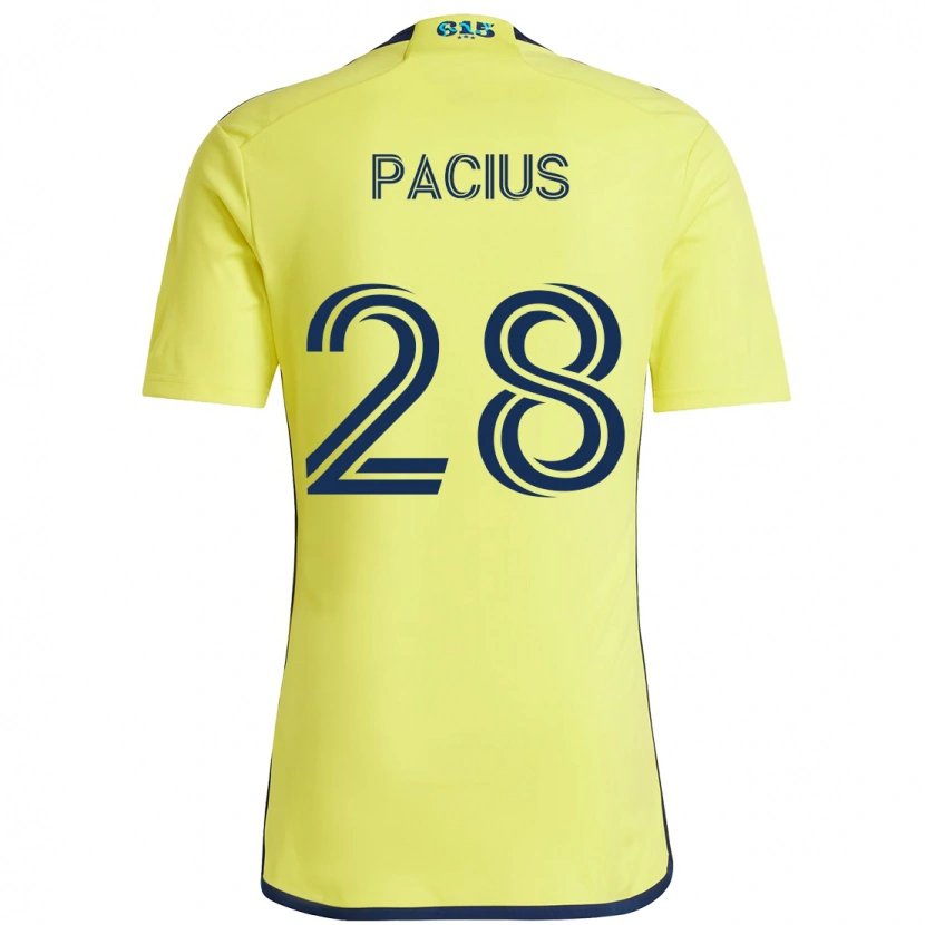 Danxen Kid Woobens Pacius #28 Yellow Navy Blue Home Jersey 2025/26 T-Shirt