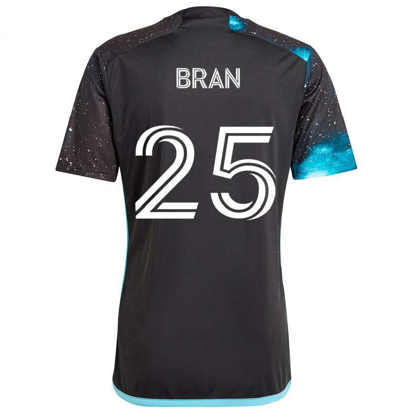 Danxen Kid Alejandro Bran #25 Black Blue Home Jersey 2025/26 T-Shirt