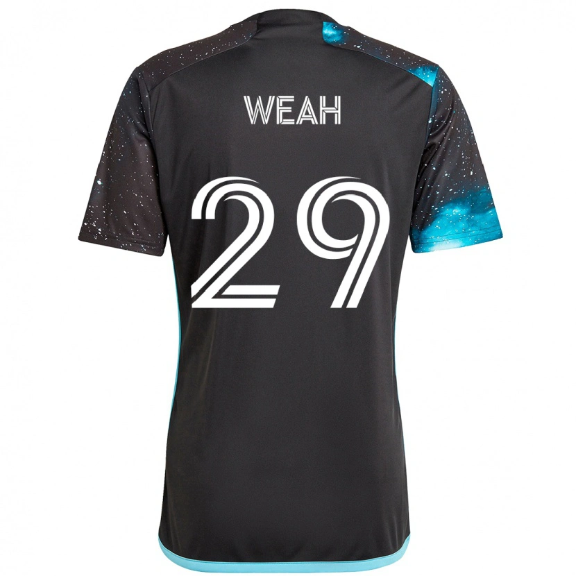 Danxen Kid Patrick Weah #29 Black Blue Home Jersey 2025/26 T-Shirt