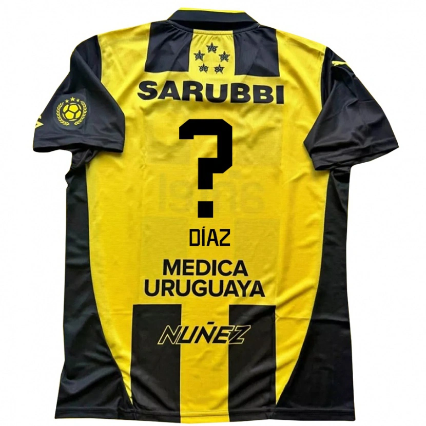 Danxen Kid Santiago Díaz #0 Yellow Black Home Jersey 2025/26 T-Shirt