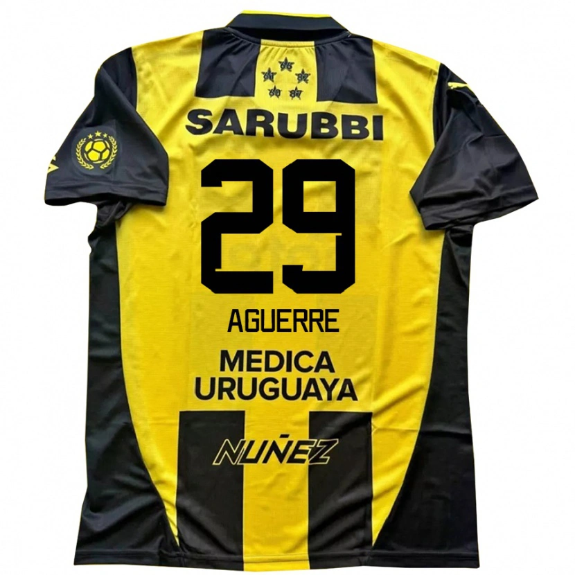 Danxen Kid Washington Aguerre #29 Yellow Black Home Jersey 2025/26 T-Shirt
