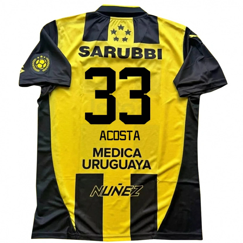 Danxen Kid Nahuel Acosta #33 Yellow Black Home Jersey 2025/26 T-Shirt