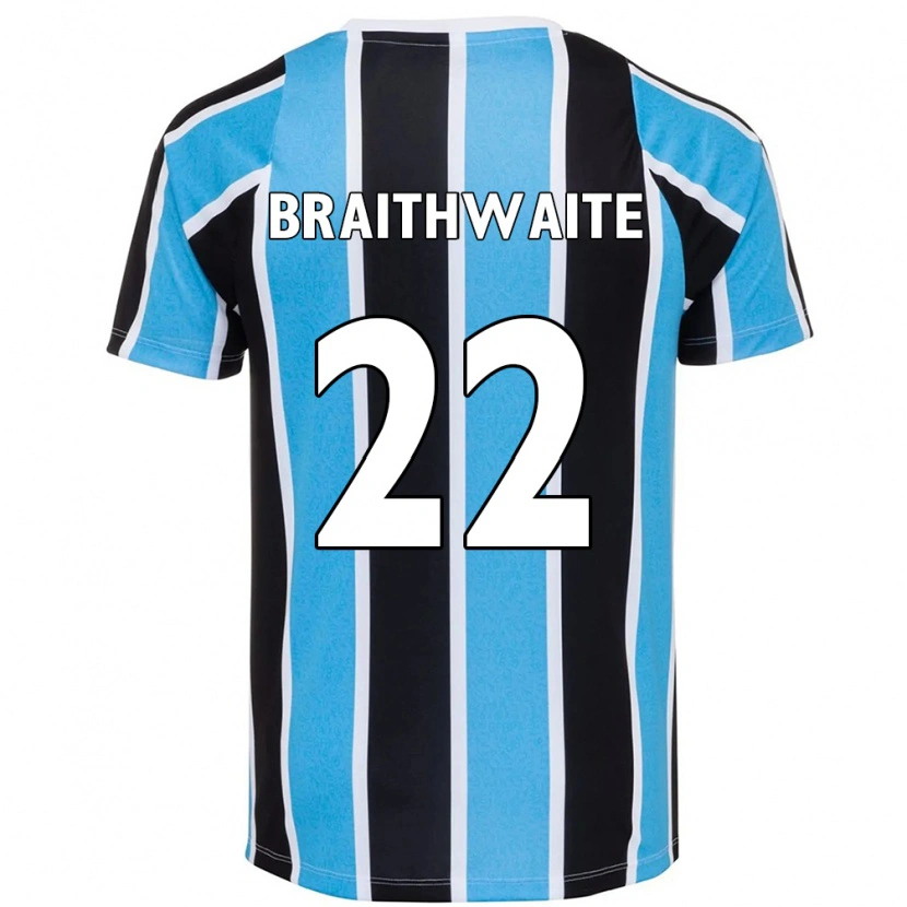 Danxen Kid Martin Braithwaite #22 Blue Black White Home Jersey 2025/26 T-Shirt