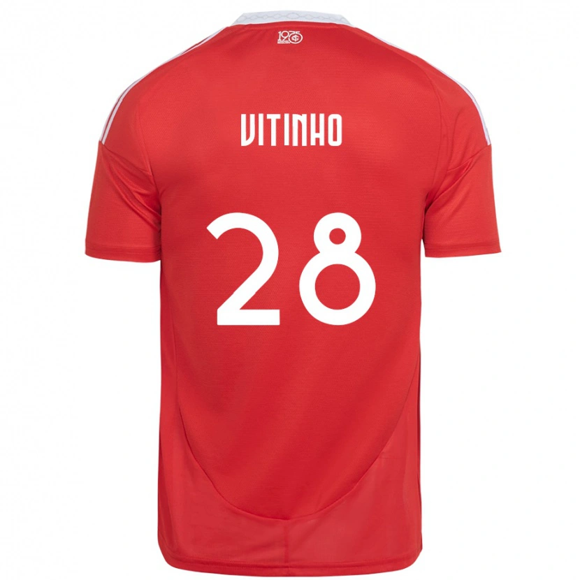 Danxen Kid Vitinho #28 Red White Home Jersey 2025/26 T-Shirt