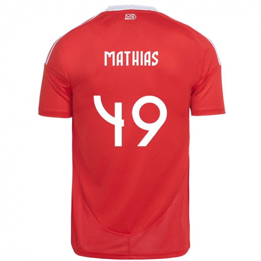 Danxen Kid Ricardo Mathias #49 Red White Home Jersey 2025/26 T-Shirt