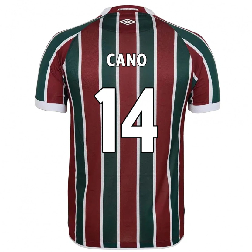 Danxen Kid Germán Cano #14 Green Maroon White Home Jersey 2025/26 T-Shirt