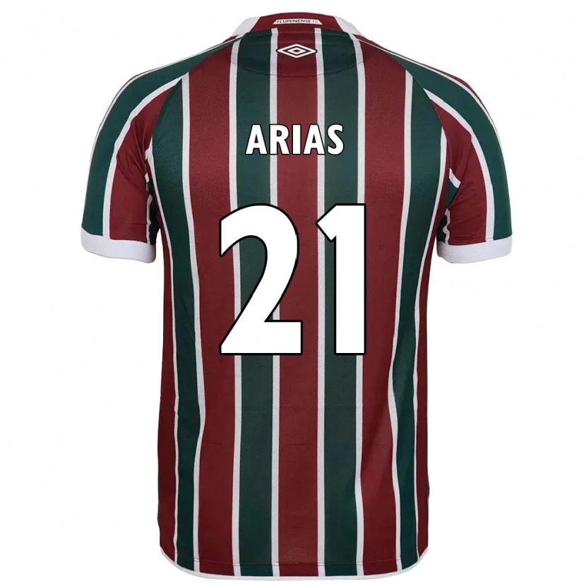 Danxen Kid Jhon Arias #21 Green Maroon White Home Jersey 2025/26 T-Shirt
