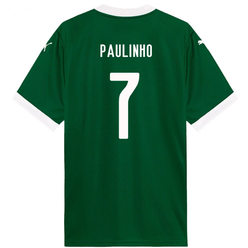 Danxen Kid Paulinho #7 Green White Home Jersey 2025/26 T-Shirt
