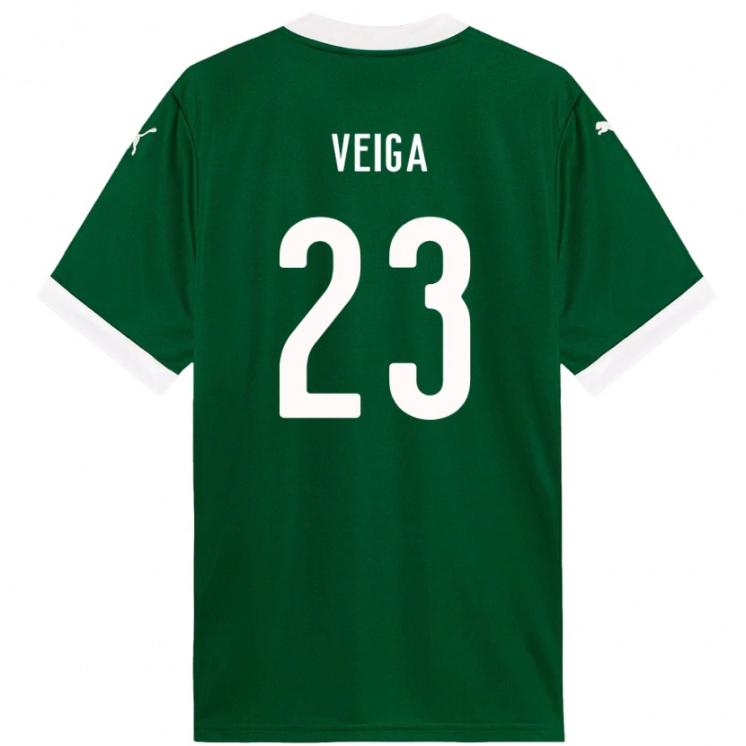 Danxen Kid Raphael Veiga #23 Green White Home Jersey 2025/26 T-Shirt