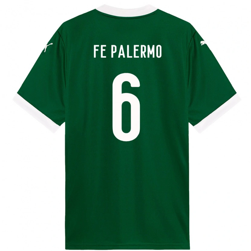 Danxen Kid Fe Palermo #6 Green White Home Jersey 2025/26 T-Shirt