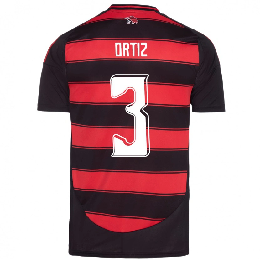Danxen Kid Léo Ortiz #3 Red Black Home Jersey 2025/26 T-Shirt