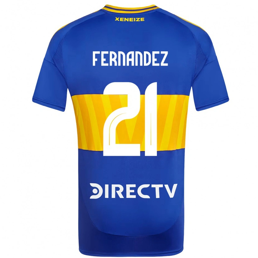 Danxen Kid Ezequiel Fernandez #21 Royal Blue Yellow Home Jersey 2025/26 T-Shirt