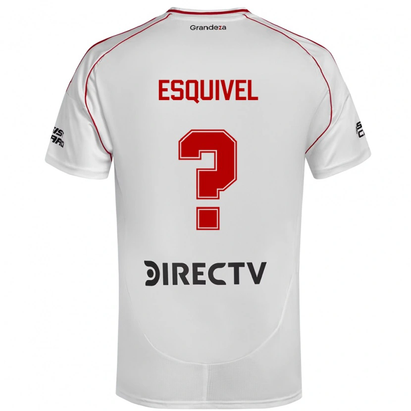Danxen Kid Felipe Esquivel #0 White Red Home Jersey 2025/26 T-Shirt