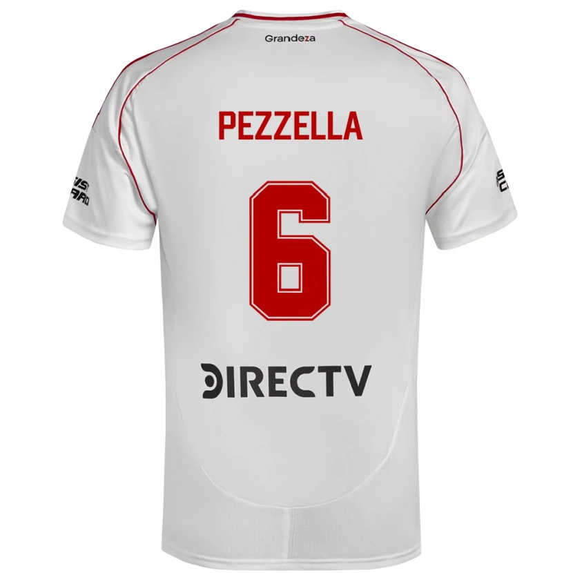 Danxen Kid Germán Pezzella #6 White Red Home Jersey 2025/26 T-Shirt