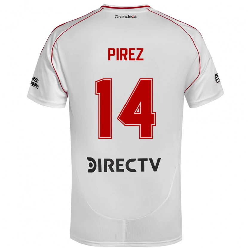 Danxen Kid Leandro González Pírez #14 White Red Home Jersey 2025/26 T-Shirt