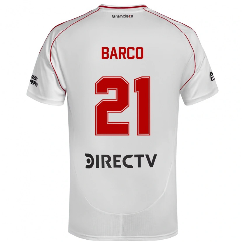 Danxen Kid Esequiel Barco #21 White Red Home Jersey 2025/26 T-Shirt
