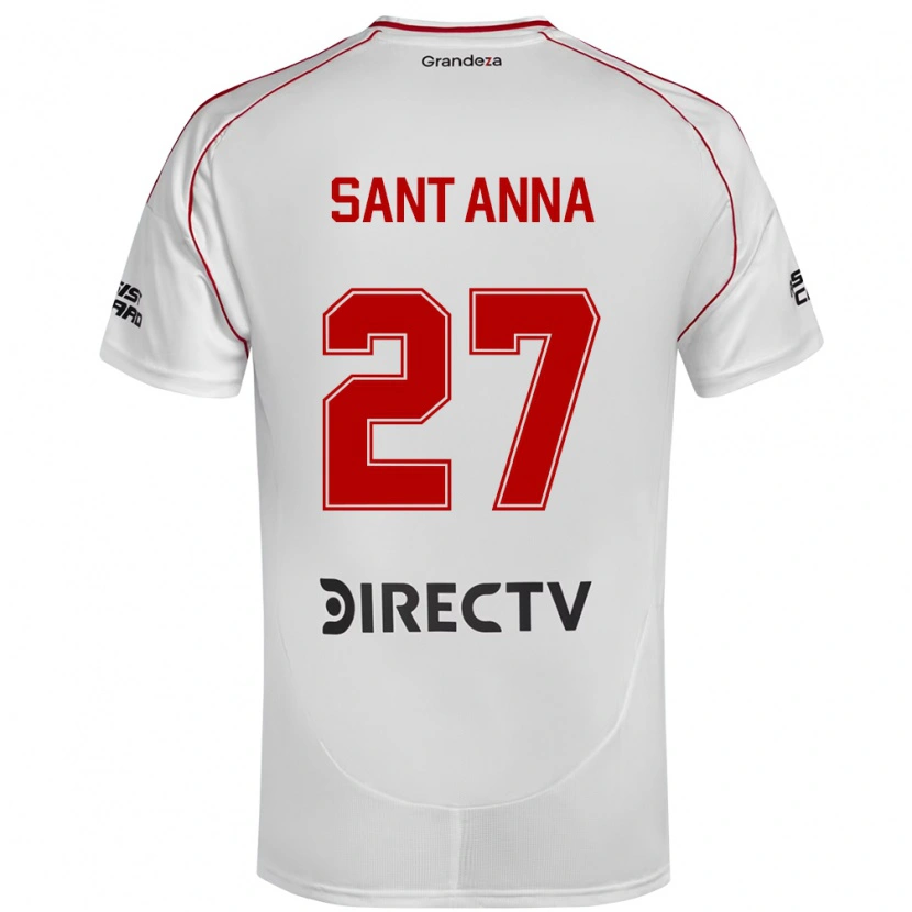Danxen Kid Agustín Sant Anna #27 White Red Home Jersey 2025/26 T-Shirt