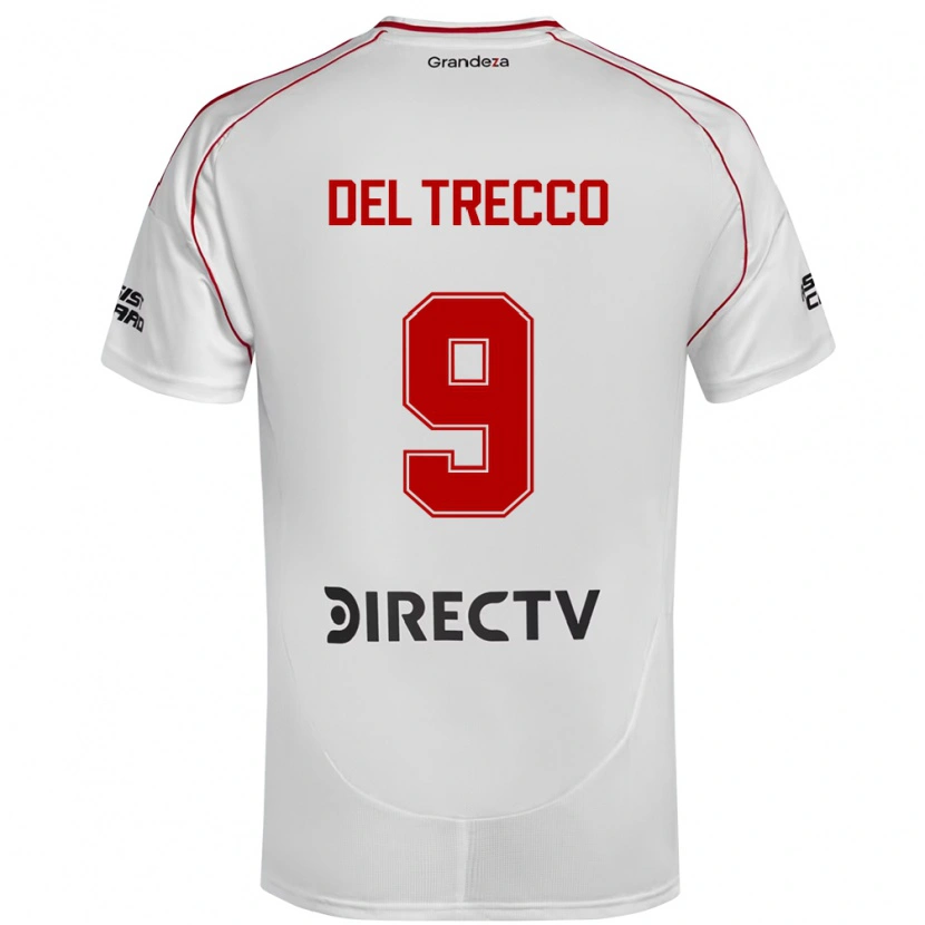 Danxen Kid Martina Del Trecco #9 White Red Home Jersey 2025/26 T-Shirt