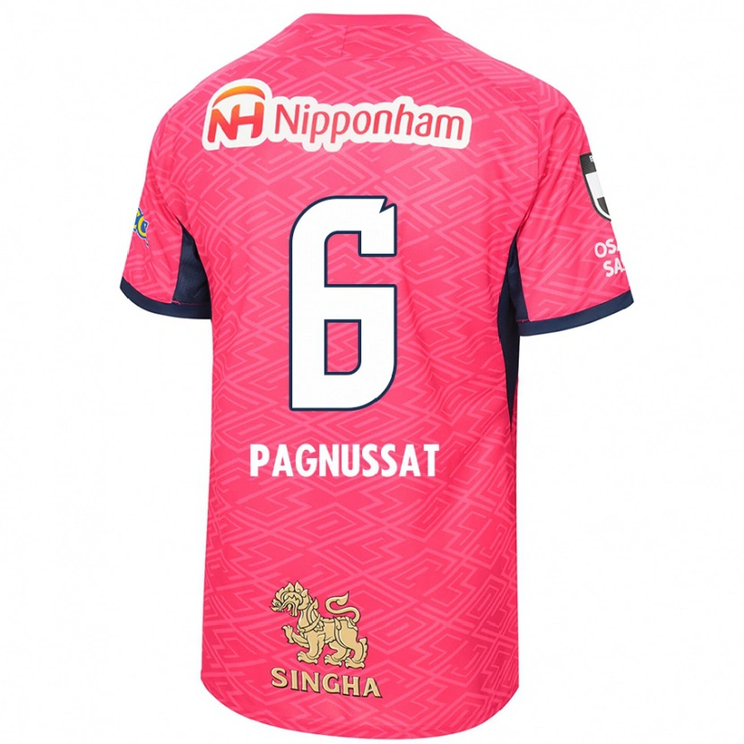 Danxen Kid Tiago Pagnussat #6 Sakura Pink White Home Jersey 2025/26 T-Shirt