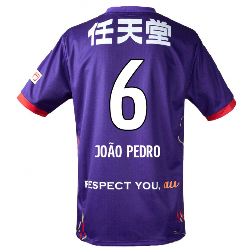 Danxen Kid João Pedro #6 Purple White Black Home Jersey 2025/26 T-Shirt