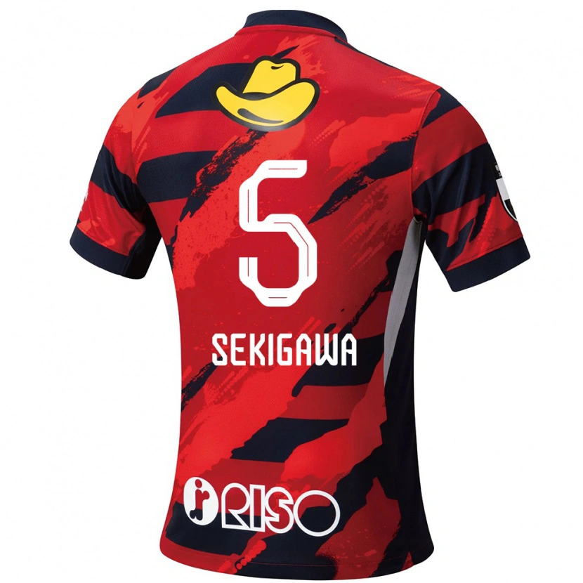 Danxen Kid Ikuma Sekigawa #5 Red Black Home Jersey 2025/26 T-Shirt