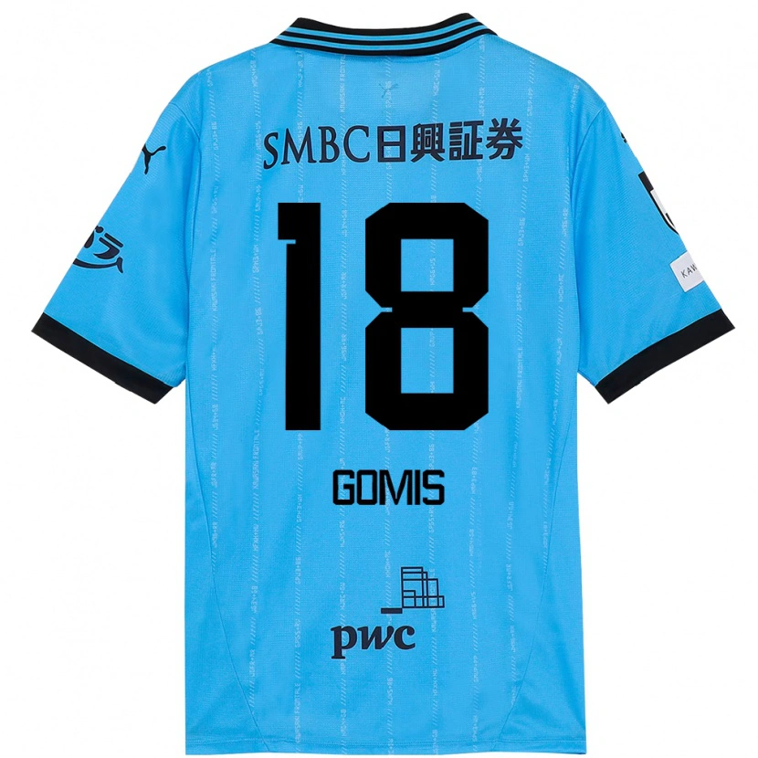 Danxen Kid Bafétimbi Gomis #18 Sky Blue Black Home Jersey 2025/26 T-Shirt