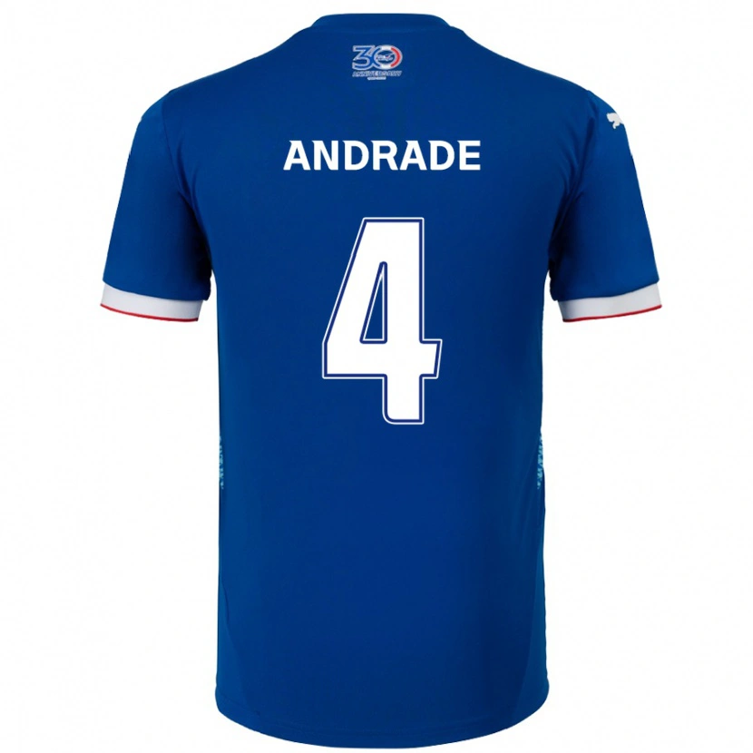 Danxen Kid Léo Andrade #4 Royal Blue White Home Jersey 2025/26 T-Shirt