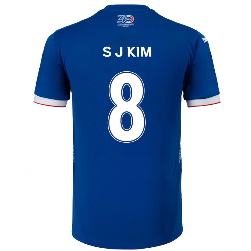 Danxen Kid Ji-Sung Kim #8 Royal Blue White Home Jersey 2025/26 T-Shirt