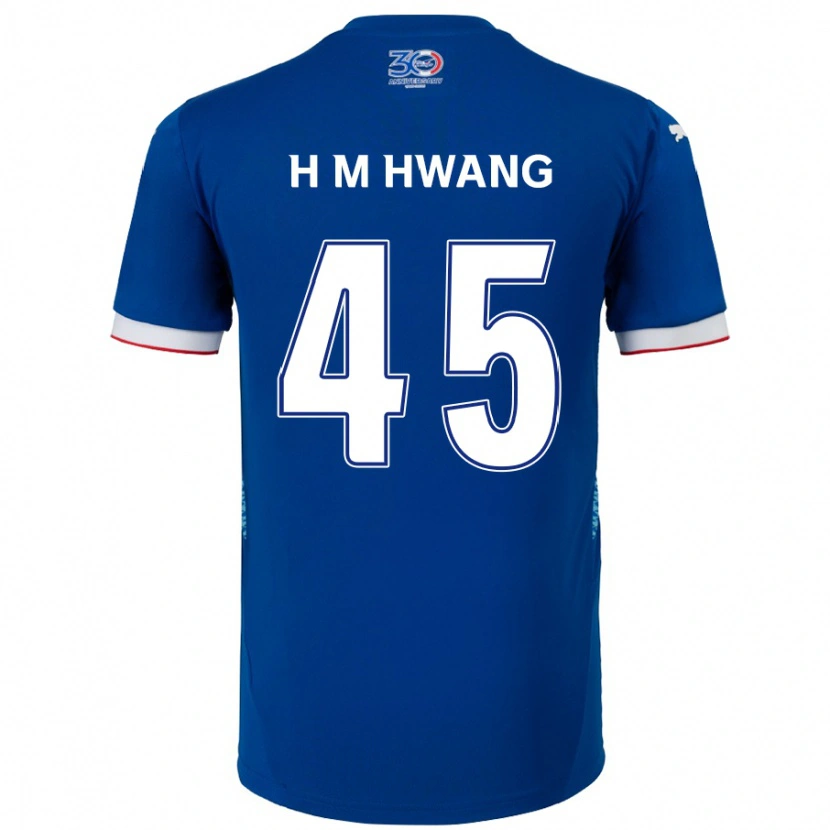 Danxen Kid Myung-Hyun Hwang #45 Royal Blue White Home Jersey 2025/26 T-Shirt