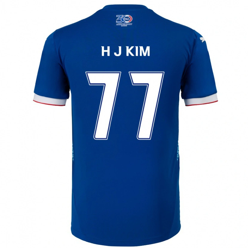 Danxen Kid Ji-Hyun Kim #77 Royal Blue White Home Jersey 2025/26 T-Shirt