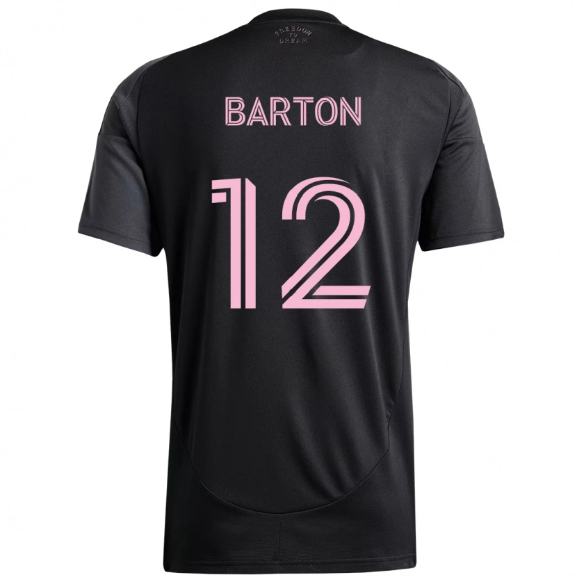 Danxen Kid Tye Barton #12 Black Pink Away Jersey 2025/26 T-Shirt